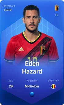 2021 RBFA Super Rare Eden Hazard Sorare NFT (#10/10)